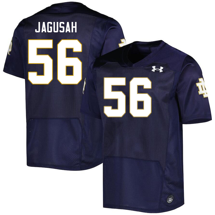 Men #56 Charles Jagusah Notre Dame Fighting Irish College Football Jerseys Stitched Sale-Navy - Click Image to Close